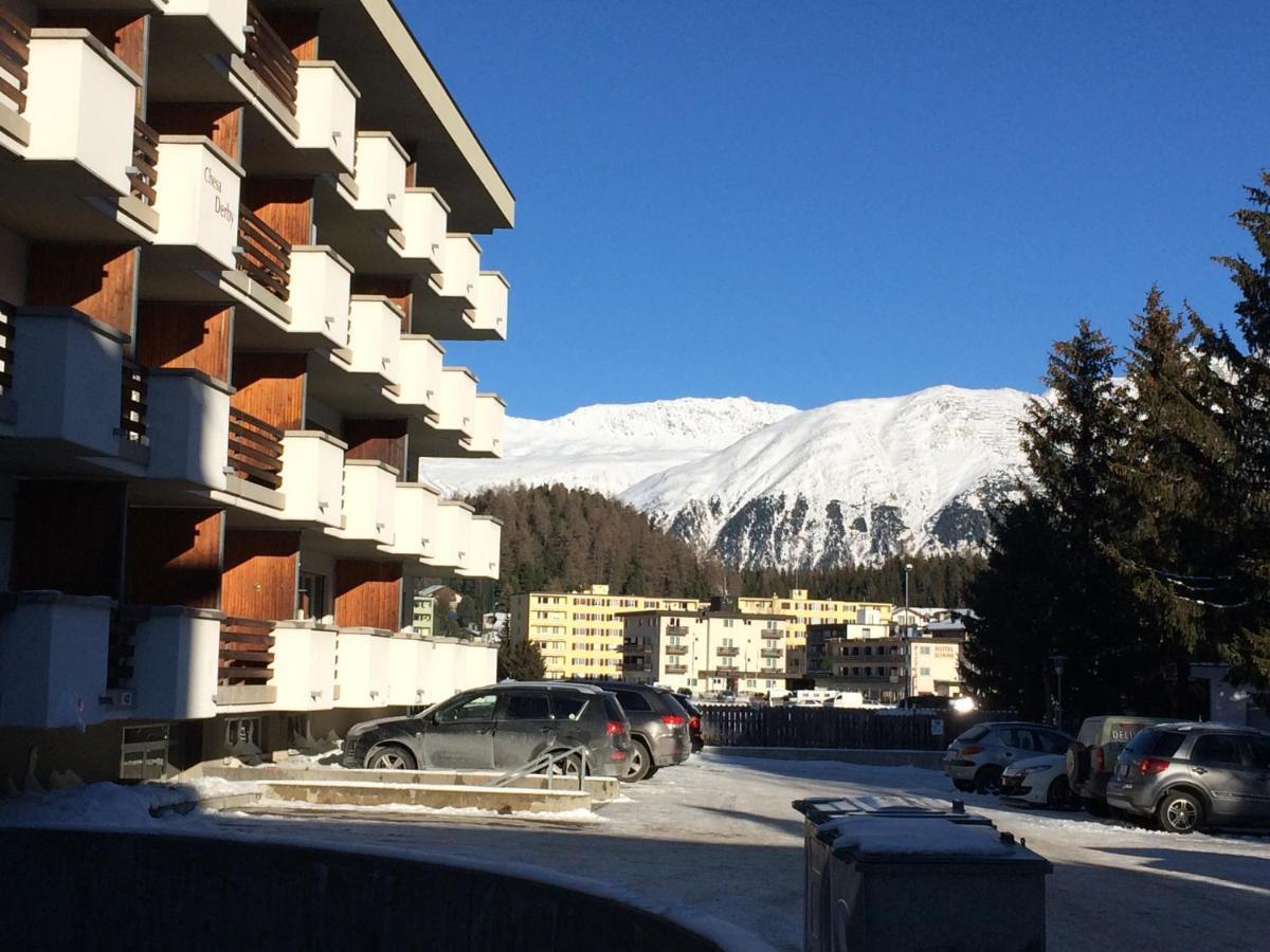 Zentrale Wohnung In St. Moritz Mit Grossem Balkon Exterior foto